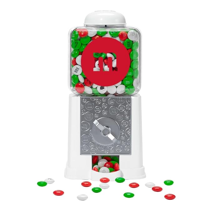 M&M'S WORLD Holiday Candy Dispenser, Unique Holiday Gift filled with Pre-Designed M&M’S Holiday Candies