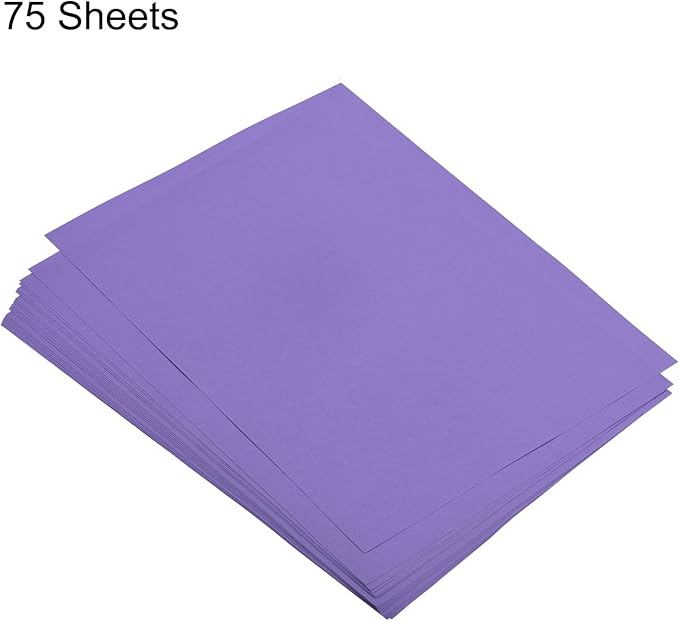 MECCANIXITY 75 Sheets A4 Colored Print Copy Paper 8.3" x 11.7" Origami Paper Printer Paper 80gsm for Printing, Document Copying, Art Craft,Dark Purple