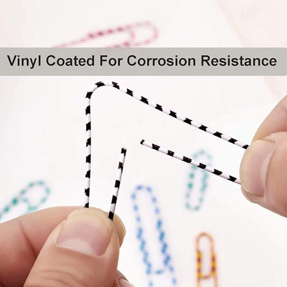 Vinaco Color Stripe Paper Clips, 100 Pack 2 Inch (50 mm), Durable & Rust Resistant Jumbo Clips. Great for Office, School and Personal Use