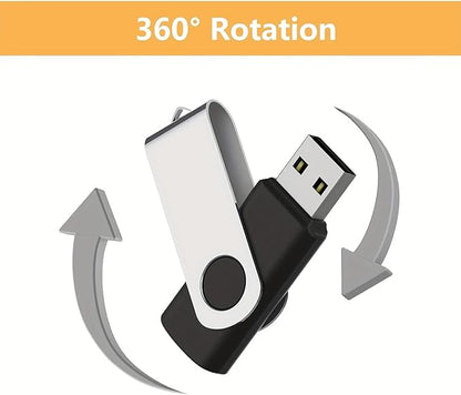 Generic 64GB Flash Drive 5 Pack USB 2.0 Flash Drive Thumb Drive USB Flash Driver Drive Pack Keychain Design Jump Drives Memory Stick for Data Storage(5 Pack Swivel USB Mixed Colors 64GB)