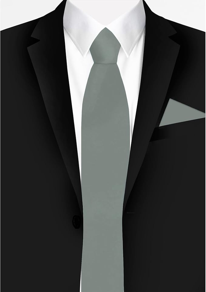 Jacob Alexander Solid Color Mens Tie - Soft-lined Necktie - Timeless Formal Look for Weddings and Business - (Regular Size)