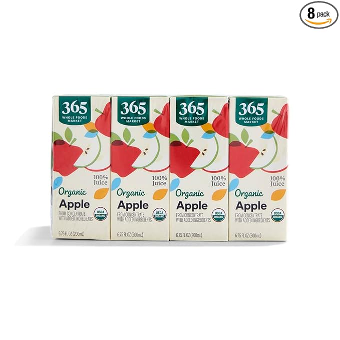 365 By Whole Foods Market, Featuring Wild Kratts, Organic 100% Juice From Concentrate, Apple (8 - 6.75 Fl Oz Boxes), 54 Fl Oz