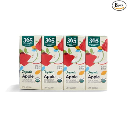 365 By Whole Foods Market, Featuring Wild Kratts, Organic 100% Juice From Concentrate, Apple (8 - 6.75 Fl Oz Boxes), 54 Fl Oz