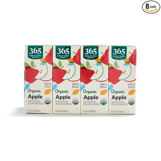 365 By Whole Foods Market, Featuring Wild Kratts, Organic 100% Juice From Concentrate, Apple (8 - 6.75 Fl Oz Boxes), 54 Fl Oz