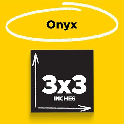 Post-it Super Sticky Notes, 5 Sticky Note Pads, 3 x 3 in., School Supplies, Office Products, Sticky Notes for Vertical Surfaces, Monitors, Walls and Windows, Black Onyx