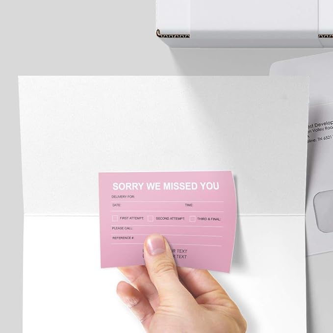 Light Red Missed Connections - Post-it Notes - 6 Pads of 50 Sheets - Printed in The USA