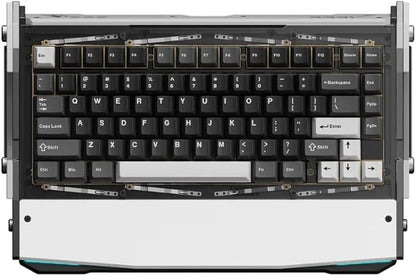 Black Diamond RT Hall Effect Magnetic Gaming Keyboard 75%, 0.04mm Accuracy, 8k Polling Rate, 0.25ms Latency, Leaf Spring Mount Mechanical Feel, Custom Fixed-Wall Magnetic Switch, Alpine White