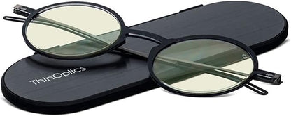ThinOptics Manhattan Blue Light Blocking Glasses Round Reading