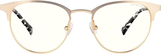 GUNNAR - Premium Gaming and Computer Glasses - Blocks 35% Blue Light - Apex, Gold, Clear Tint