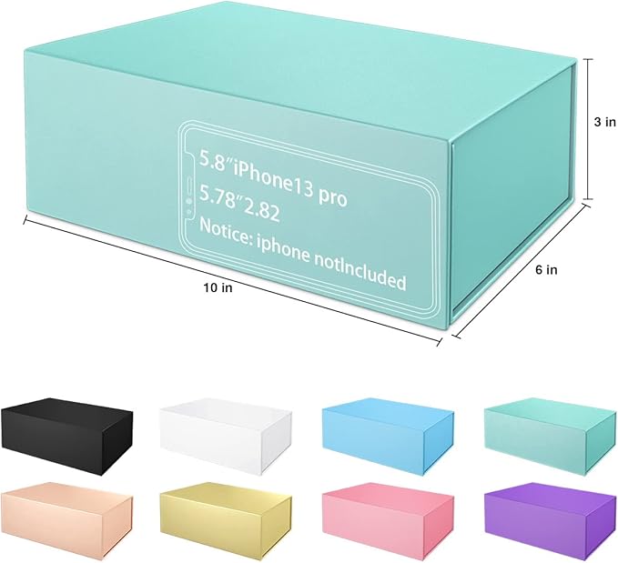 Gift Box 10" x 6" x 3" with Magnetic Closure Lid Gifts Boxs for Presents,Bridesmaid Gifts Boxe,Cute Box,Birthday Gift Boxes,Luxury for Gifts Packaging, Magnetic Gift Boxe for Wrapping Gifts (Light Blue)