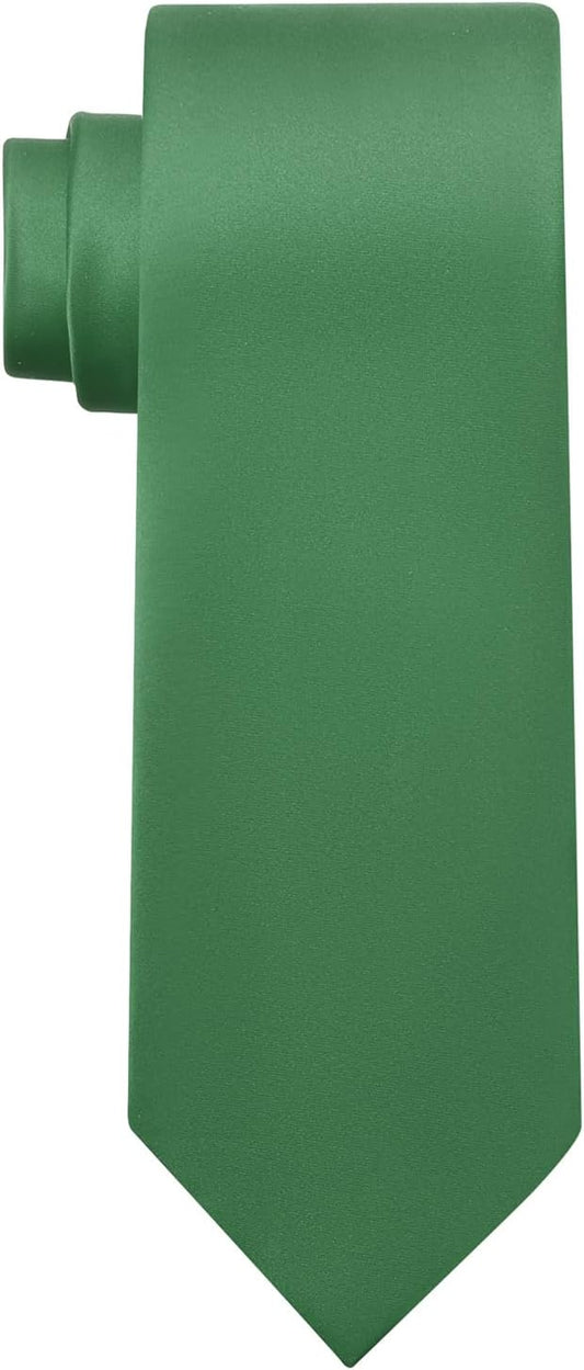 KOOELLE Men's Ties Solid Pure Color Plain Neckties Formal Black Ties For Men
