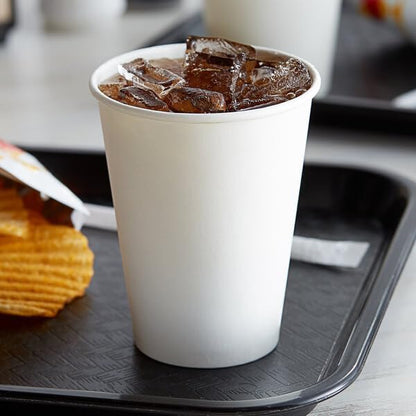Paper Cold Cups for Juice & Soda 16 oz Made in USA | Food-Grade Bulk 1000 Count Cups for Restaurants | Recyclable Disposable 16 Ounce White Cups for Cold Fountain Drinks & Smoothies