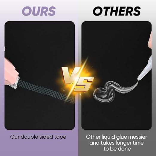 8-Pack Strong Double Sided Tape Roller, 0.23in x 16.4ft Adhesive Tape Glue for Gift Wrapping, Junk Journals, Paper Crafts, Essential Scrapbooking Supplies, Photo Mounting, School Office (GREEN)