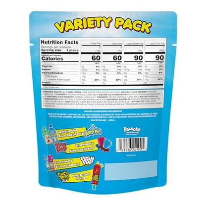 Christmas Candy Variety Pack Bag, 7 Ct Individually Wrapped Lollipops, Ring Pop, Push Pop, Baby Bottle Pop & Juicy Drop, Birthday Party Favors, Stocking Stuffers, Christmas Candy Bowls, Kids Gifts