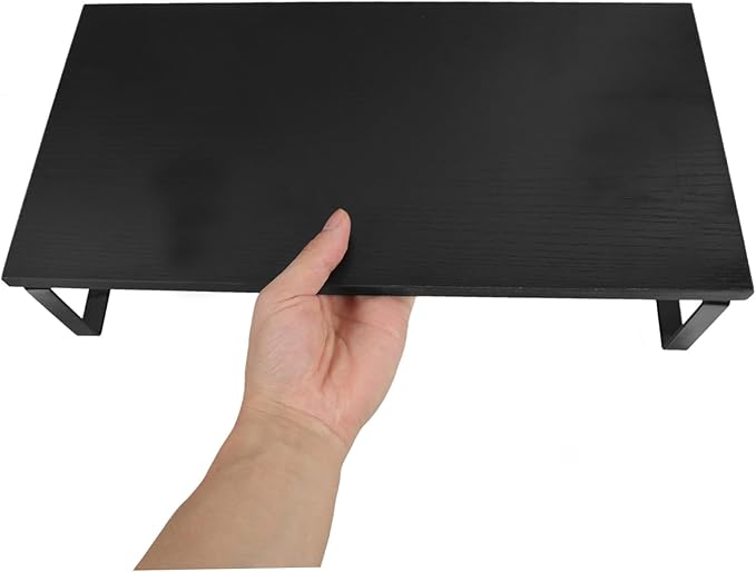 Sewroro Convenient Monitor Riser Stand for Desk Computer Laptop with Stable Practical Design for Home Office Study Black Display Base Providing Comfortable Viewing Height