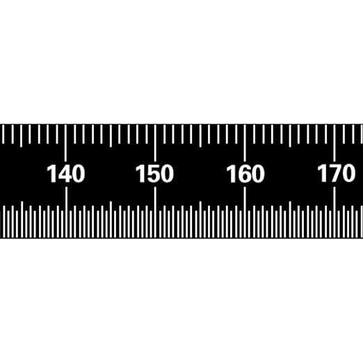PEC Tools 12"/300mm Flexible Metal Ruler, Stainless Steel Machinist Rule with Black Chrome Finish, High Contrast, English & Metric Graduation (1/32", 1/64", 0.5mm, 1.0mm), Easy to Read, Made in USA