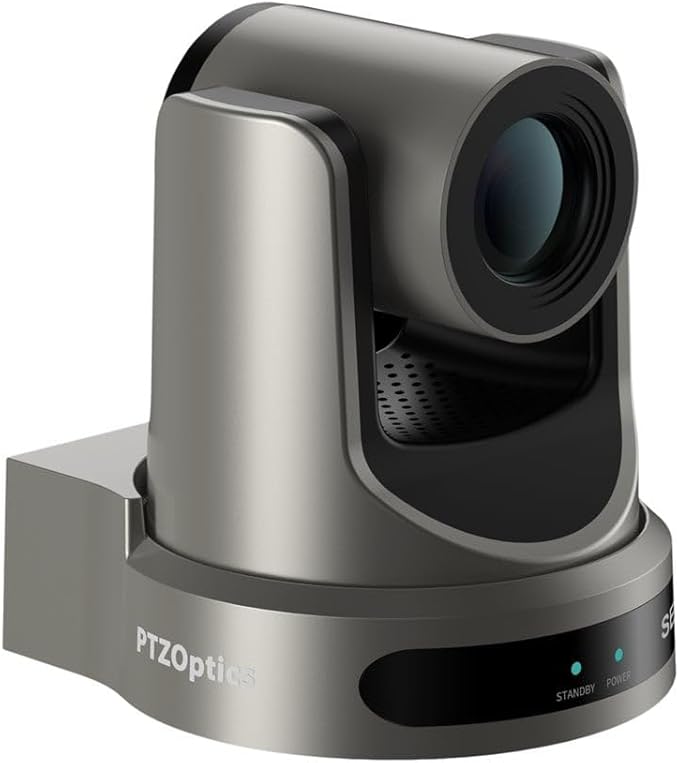 PTZOptics Move SE 30x 1080p Full HD Advanced PTZ Auto-Tracking Pan Tilt Zoom Camera for Live Streaming and Video Production (Gray)
