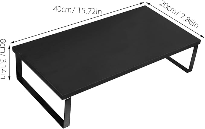 DECHOUS Ergonomic Computer Monitor Stand Riser Black Table Display Bracket for Desk Laptop Screen Elevation Eye-level Workstation
