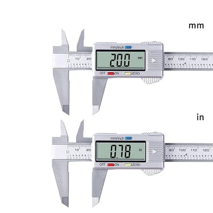 Electronic Digital Caliper, LCD | 0 to 6 inch inch/mm Conversion, Automatic Shutdown Function, Very Suitable for Home/Jewelry/DIY Measurement, etc