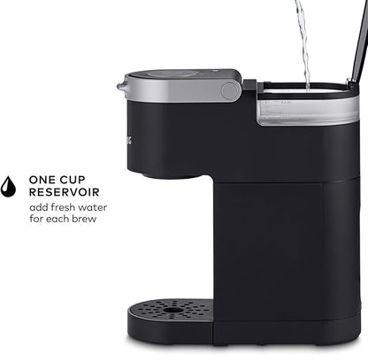 KeurigK Mini Single Serve KCup Pod Coffee Maker, 6 to 12oz Brew size, with Cord Storage, Perfect for Small Spaces, Black