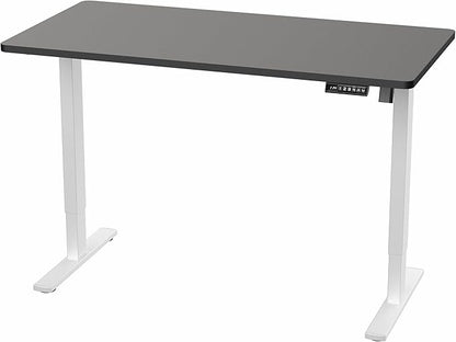 VIVO Electric 55 x 28 in Standing Desk, Memory Height Adjustment, 1B Series, One-Piece Black Top, White Frame, DESK-KIT-1W55B