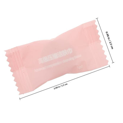 Disposable Compressed Face Towels Tablets 50pcs Portable Travel Facial Cleansing Wipes for Hiking Camping Hotel Use