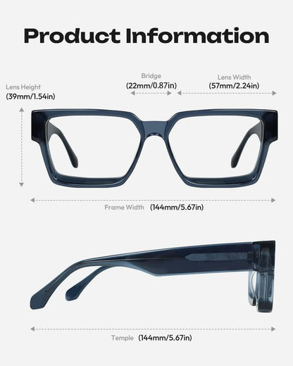 Blue Light Blocking Glasses - Anti Glare & Eyestrain, 99% Filter, Lightweight Acetate Frame for Gaming/Office/Reading