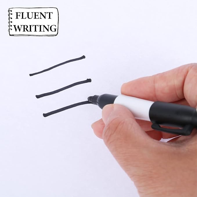 50 Pcs Mini Permanent Markers with Cap Clips Golf Ball Marker Pen Dry Erase Markers with Triangle Hook Golf Keychain Clips for Badge Black Ink Pens for Office School Outdoor Activities,Fine Point
