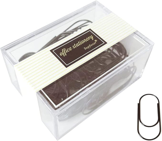 Jumbo Paper Clips, 50pcs 2inch Big PaperClips Durable and Rustproof Coated Large Paper Clips Office Supply Accessories (Black)