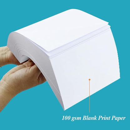 (4-Pack) 8.5" x 14" Blank Print Paper - 200Sheets/400Pages Blank Loose-Leaf Paper, Legal Size Printing in Office/Home/School, 100gsm Blank Paper