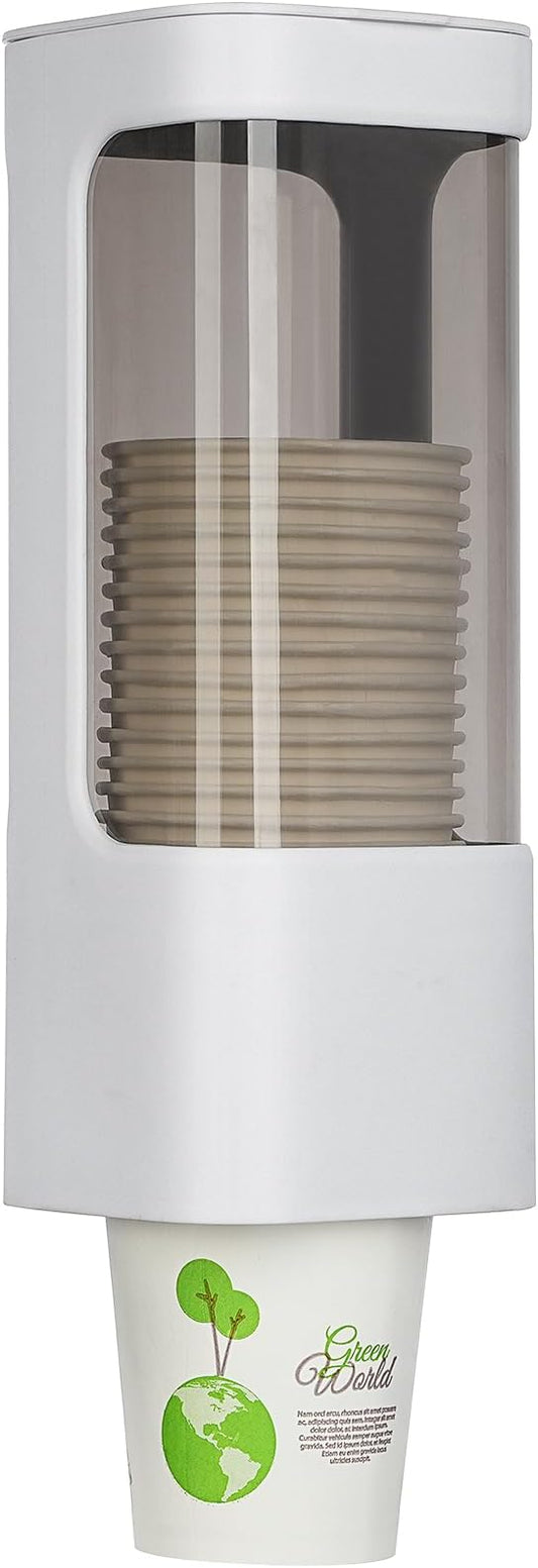 Cup Dispenser, Wall Mounted Water Cooler Cup Dispenser for 3oz-5oz Disposable Cups, Bathroom Cup Holder, Plastic Paper Cup Holder with Adhesive/Screw Mount for Office, Hospital, Bathroom