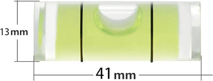 JYK Mini Cylindrical Level 10pcs, 13x41mm Small Horizontal Bubble Levels - Bubble Spirit Level Measuring Tools for Construction, DIY, and Layout