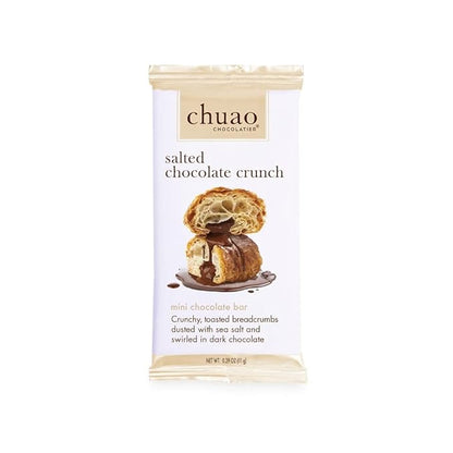 Chuao Chocolatier Salted Chocolate Crunch Dark Chocolate Mini Gourmet Chocolate Bar, 24-Ct. (0.39 oz. each)