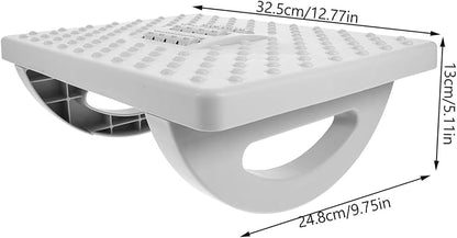 Non-Slip Plastic Footstool with Rocking Motion Under Desk Foot Rest for Office Home Use Lightweight Comfortable Feet Support Stool