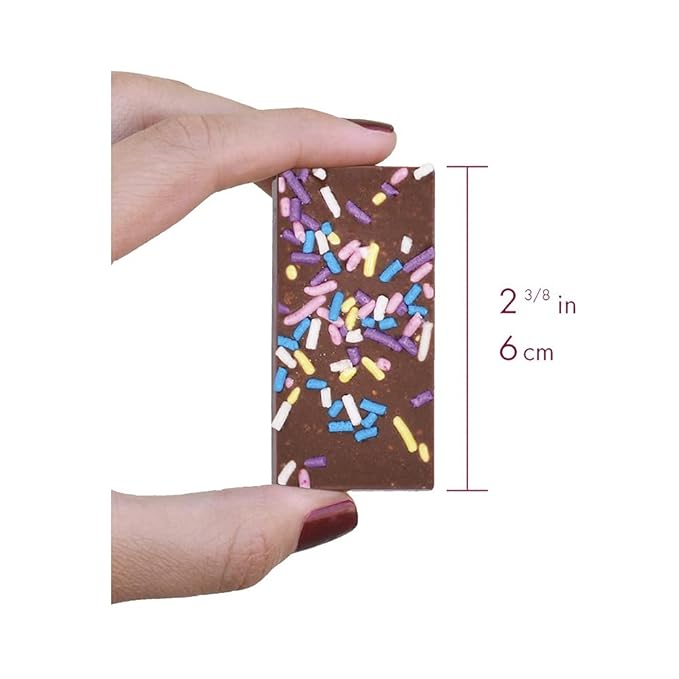 Chuao Chocolatier Sprinkle Dreams Milk Chocolate Mini Bars | Gourmet Artisan No Preservatives | For Gift Baskets, Christmas, Gifts for Women, Men, Birthday, Thank You, Care Package | 24 Pack
