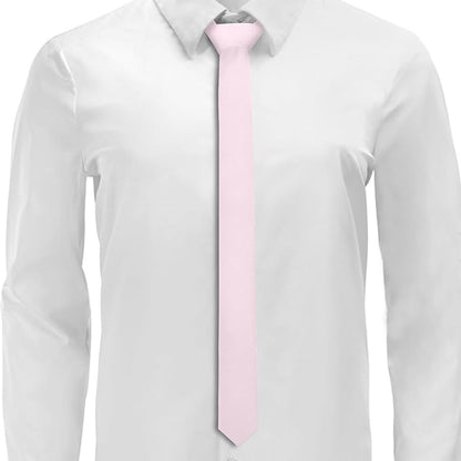 Skinny Ties Black Ties For Men and Women Solid Pure Color 1.58" (4CM) Plain Formal Slim Neckties