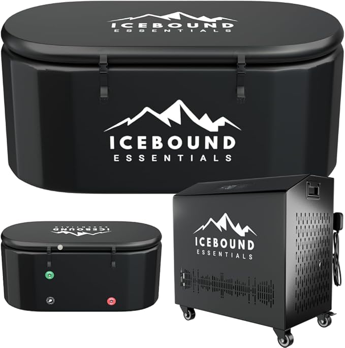 XL Cold Plunge Tub with Water Chiller - 1HP Hot and Cold Water Chiller for Ice Bath – 150 Gallon Cold Tub - Premium Ice Plunge Tub with Chiller - WiFi - Filter - Ozone/UV - Ice Bath with Chiller