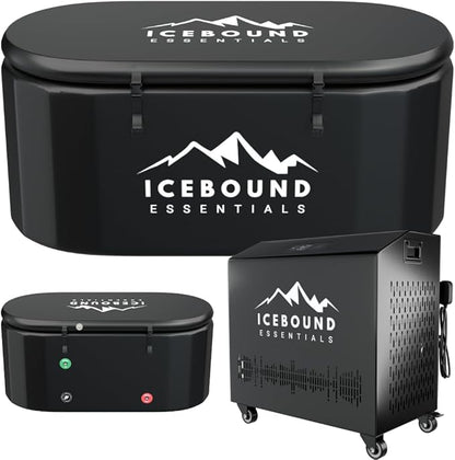 XL Cold Plunge Tub with Water Chiller - 1HP Hot and Cold Water Chiller for Ice Bath – 150 Gallon Cold Tub - Premium Ice Plunge Tub with Chiller - WiFi - Filter - Ozone/UV - Ice Bath with Chiller