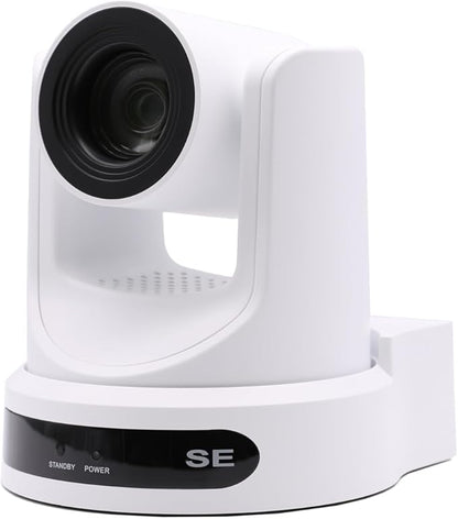 PTZOptics Move SE 30x 1080p Full HD Advanced PTZ Auto-Tracking Pan Tilt Zoom Camera for Live Streaming and Video Production (White)