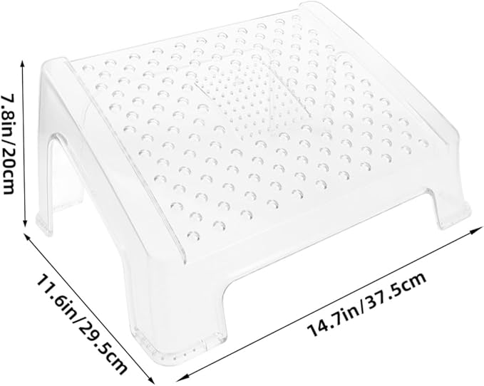 Ergonomic Plastic Foot Stool with Textured Surface for Under Desk Use Comfortable Foot Rest for Bathroom and Home to Sitting Posture Reduce Fatigue