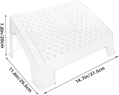 Ergonomic Plastic Foot Stool with Textured Surface for Under Desk Use Comfortable Foot Rest for Bathroom and Home to Sitting Posture Reduce Fatigue