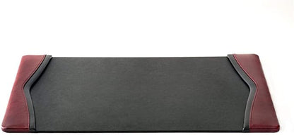 Dacasso Burgundy Leather 25.5" x 17.25" Side Rails Desk Pad