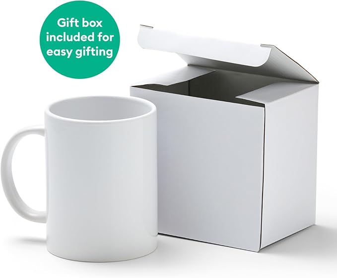 Cricut Mug Press Ceramic Mug Blank 15oz 2/Pkg-White