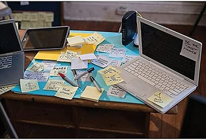Post-it Notes, 3 in x 3 in, 12 Lined Sticky Notes Pads, 100 Sheets per Pad, The Iconic Canary Yellow Note, School Supplies and Oﬃce Products