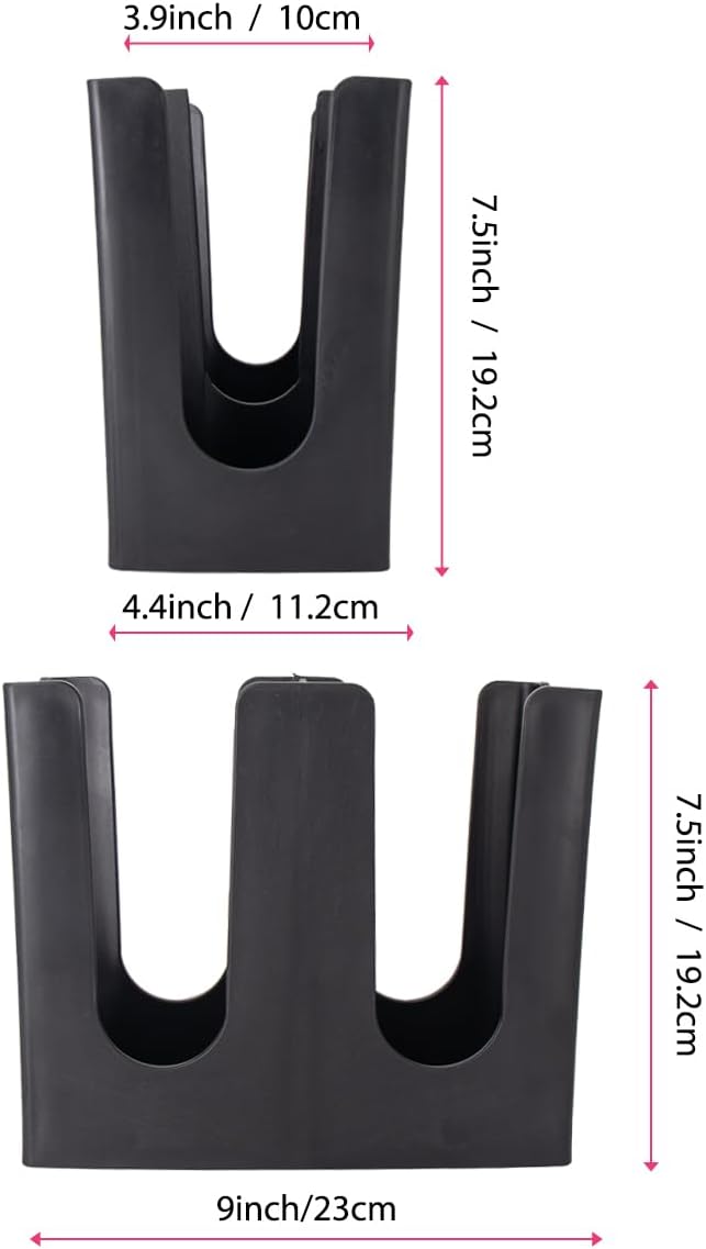 WXMIAN 2-Tier Cup Holder Organizer – Countertop Dispenser for Paper & Coffee Cups – Sturdy Black PP Plastic – Ideal for Office Break Rooms, Cafés, Parties