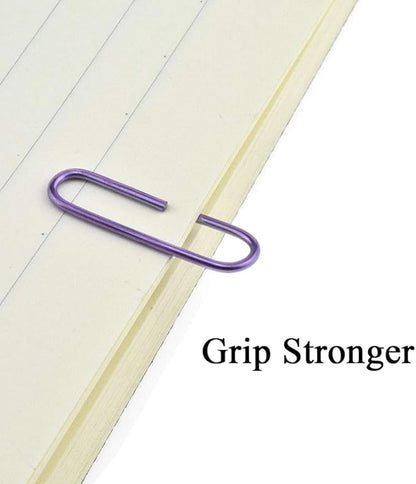 HAHIYO Paper Clips 1.3" (33mm) Length Purple Paperclips Vinyl Coated Prevent Scratching Tearing The Pages Sturdy for Bookmark Organize Home Office School 120 Pack