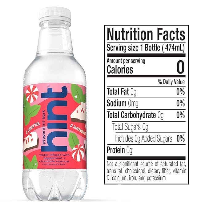 Hint Fruit-Infused Bottled Water, Seasonal Variety Pack Bundle - Sugar Free Flavored Water with Zero Calories, Naturally Flavored, and No Artificial Sweeteners - 16 Fl Oz (Pack of 24)