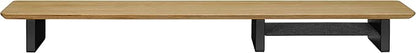 White Oak Wood Desk Shelf for Top of Desk 44 Inch Length Wood Monitor Riser with Middle Shelf