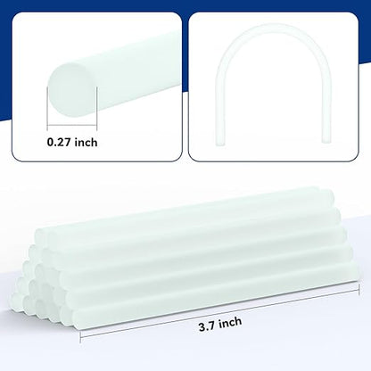 20-Pack Light Blue Hot Melt Glue Sticks, 0.27″ Dia × 3.7″ Long – Multi-Purpose Adhesive for Crafting, Woodworking, Decoration & Repair