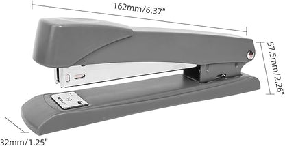 Clipco Stapler with 2000 Staples Full Desk Size Multi Color Red Gray Blue (Pack of 6)
